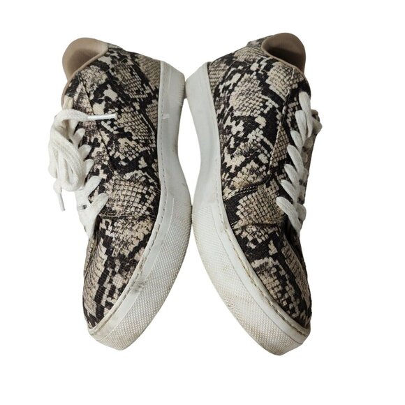 Steve Madden Snake Skin Print Brown Sneakers Fabric Women Size 8.5 M Lace Up - Picture 5 of 10